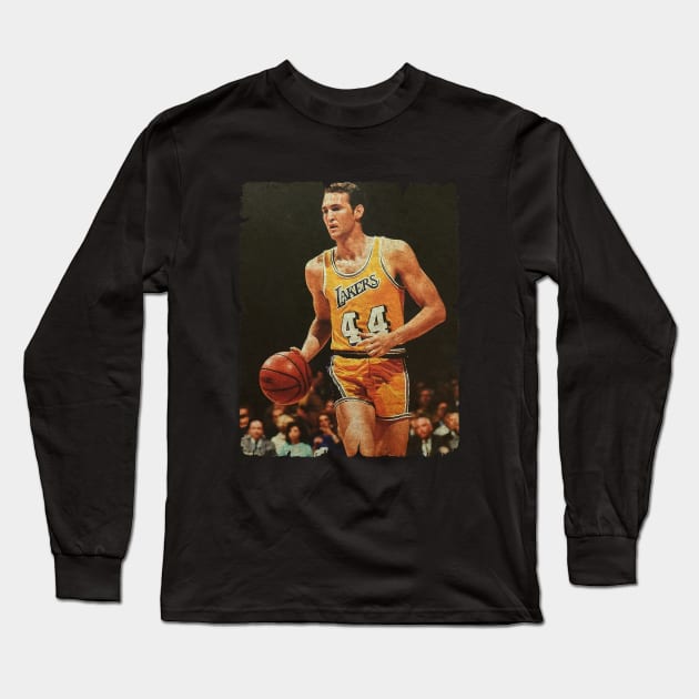 Jerry West #44 Long Sleeve T-Shirt by MJ23STORE